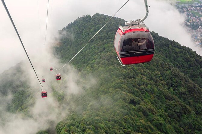 Chandragiri Hills cable car day trip, private car with driver from Kathmandu - The 10-minute ride up Chandragiri Hills