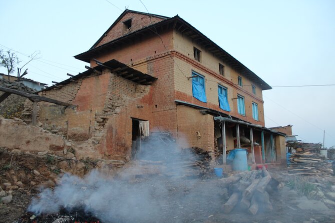 Changunarayan Hill to Telkot Hike Near Kathmandu Day Tour - A tea stall and valley view break up the walk