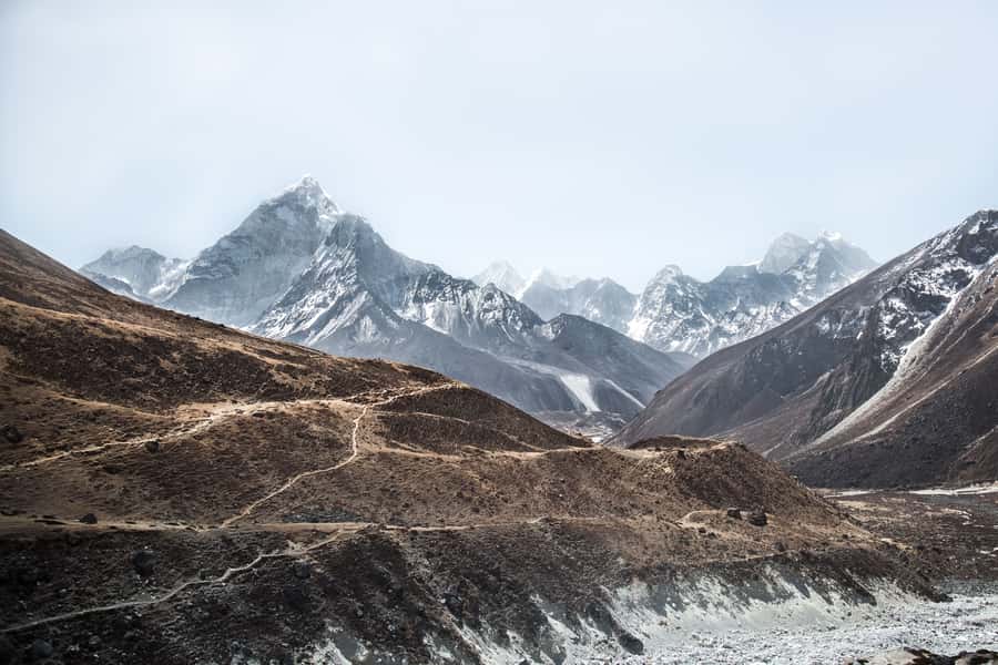 From Kathmandu: 1 hour Panoramic Everest Flight - The first sequence: Shisha Pangma to Gauri Shanker
