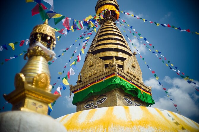 Full Day Private Tour of Seven World Heritage Sites in Kathmandu - Swayambhunath gives you a hilltop view and a memorable symbol