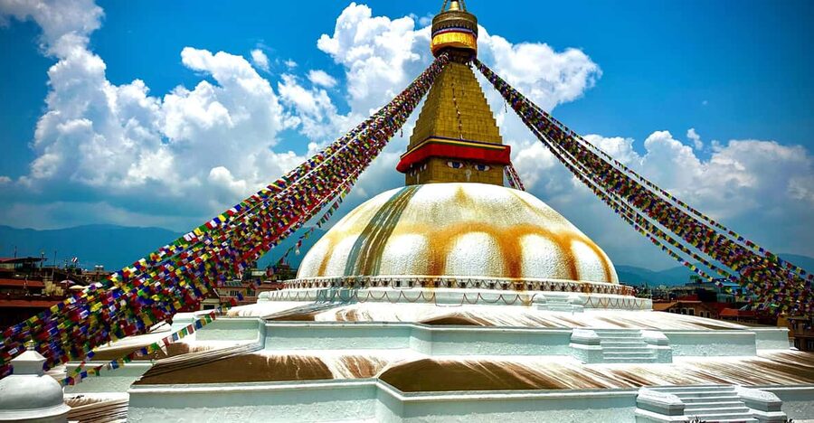 Kathmandu: 7 UNESCO-Listed city sites group day trip - Swayambhunath: Kathmandu from the hilltop