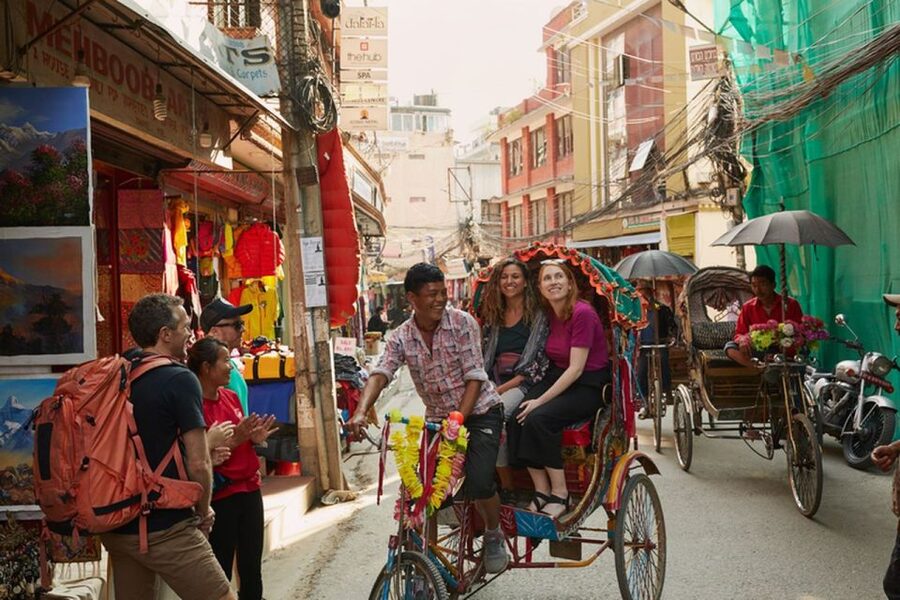 Kathmandu at Sunset: Explore the City on Rickshaw - The rickshaw ride through Thamel