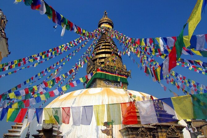Kathmandu Full Day Exploration - Swayambhunath, prayer flags and the hilltop stupa