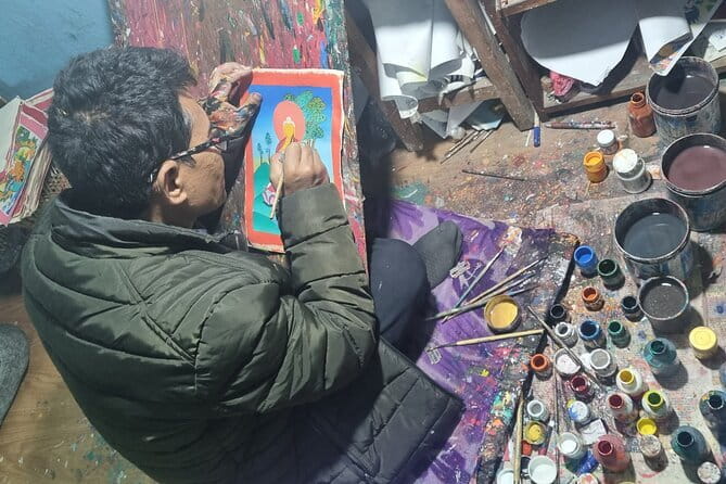 Thangka Painting Workshop - Inside the working thangka studio